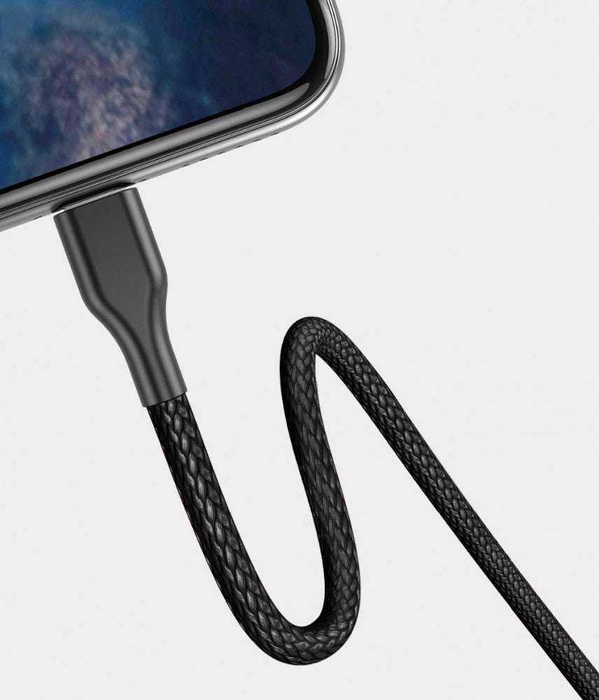 Cellect USB-A és USB-C adat és töltőkábel, 100 cm, Fekete
