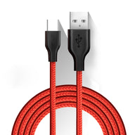 Cellect USB-A és USB-C adat és töltőkábel, Piros, 100 cm