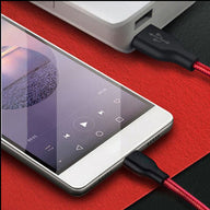 Cellect USB-A és USB-C adat és töltőkábel, Piros, 100 cm