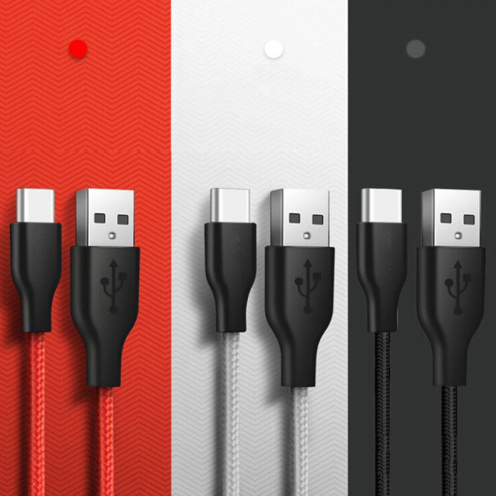 Cellect USB-A és USB-C adat és töltőkábel, 100 cm, Fekete