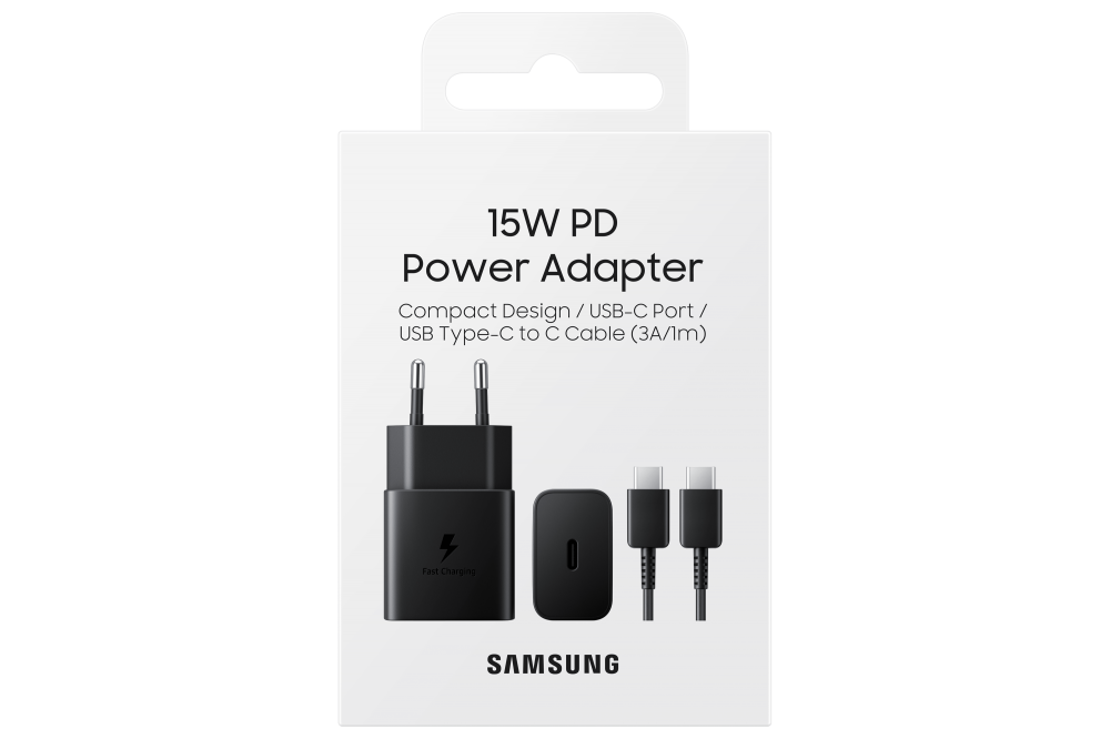 Samsung hálózati adapter kábellel, 15W PD USB-C