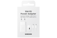 Samsung hálózati adapter kábellel, 15W PD USB-C