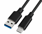 Cellect USB-A és USB-C adat és töltőkábel, 100 cm, Fekete