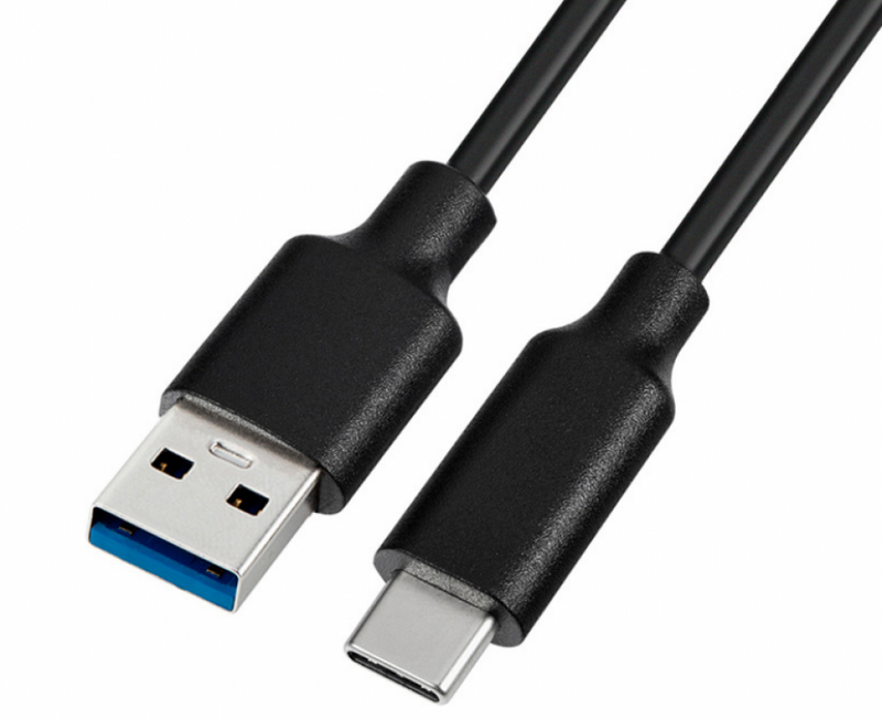 Cellect USB-A és USB-C adat és töltőkábel, 100 cm, Fekete