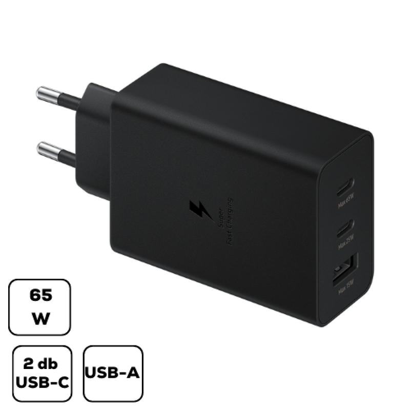 Samsung hálózati trio adapter, 65W PD USB-C