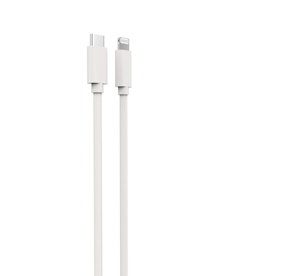 Cellect Ligtning és USB-C adat és töltőkábel, 100 cm, Fehér