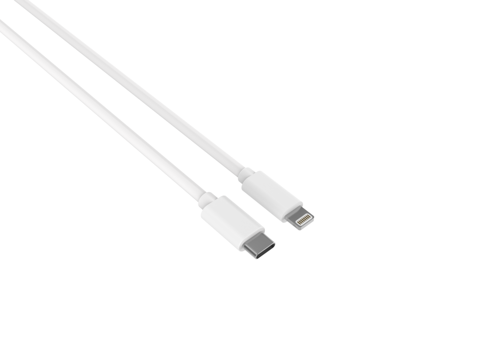 Cellect Ligtning és USB-C adat és töltőkábel, 100 cm, Fehér