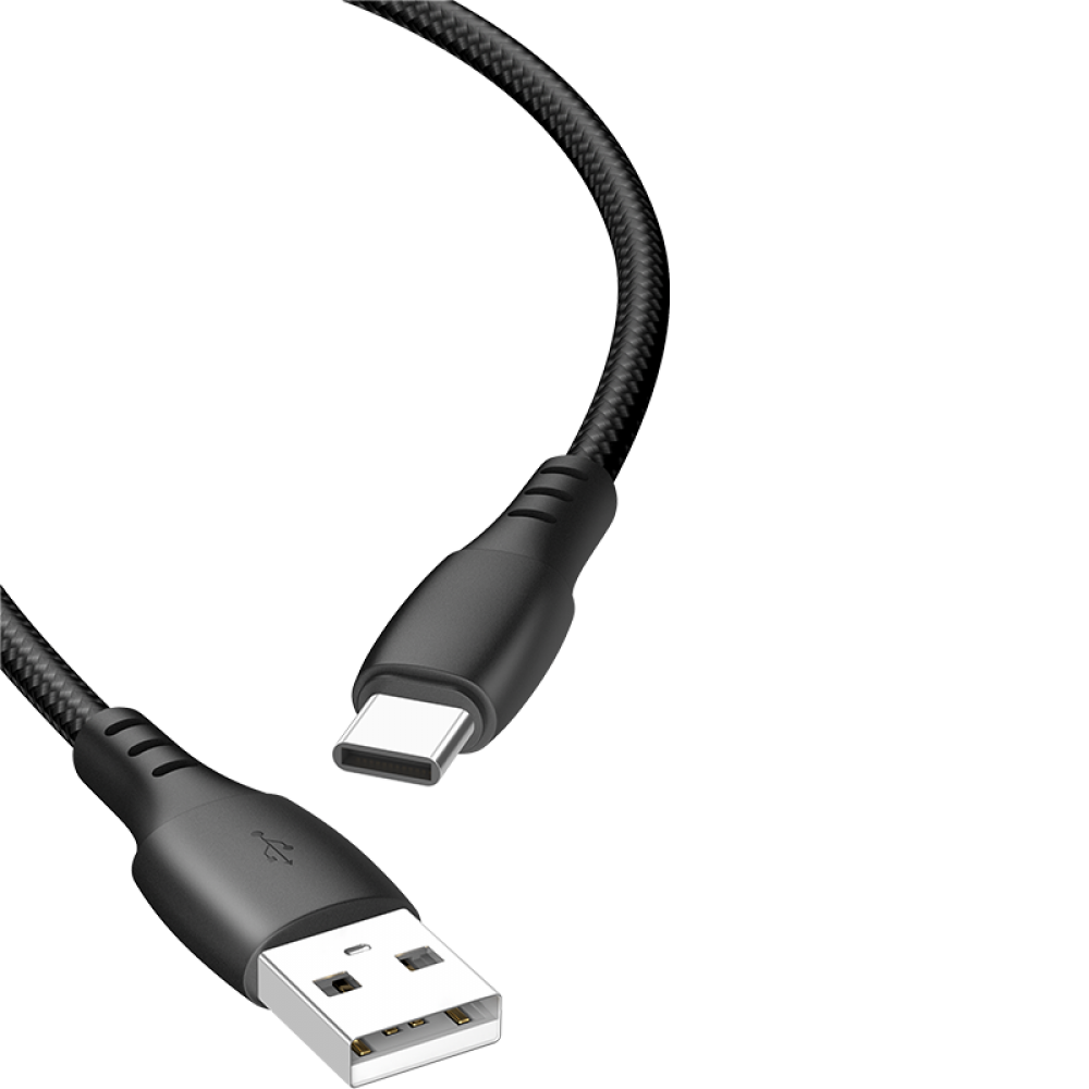 Cellect USB-A és USB-C adat és töltőkábel, 200 cm, Fekete
