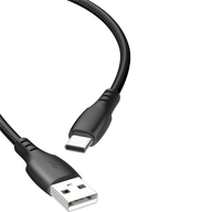 Cellect USB-A és USB-C adat és töltőkábel, 200 cm, Fekete