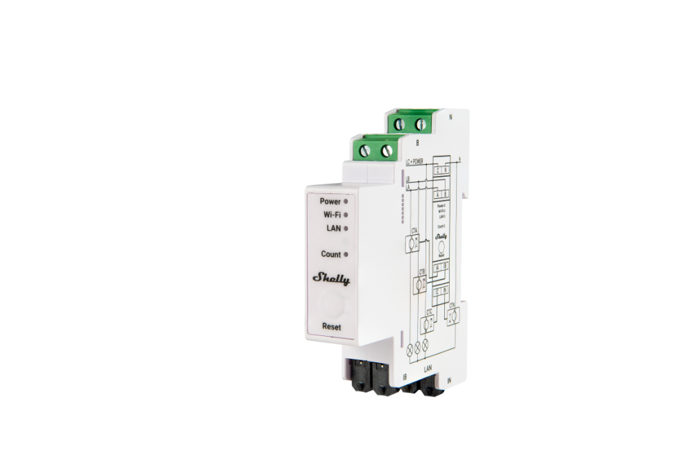 Shelly Pro 3EM 120A 3 fázisú Wifi-s fogyasztásmérő