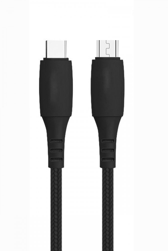 Cellect USB-C és Micro-USB adat és töltőkábel, 100 cm, Fekete