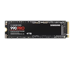 Samsung 990 PRO, PCIe 4.0, NVMe 2.0, 4TB, 2400 TBW