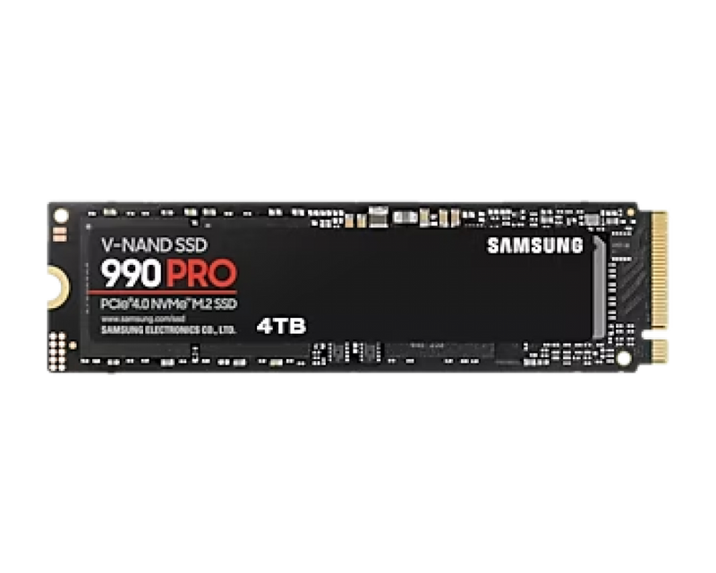 Samsung 990 PRO, PCIe 4.0, NVMe 2.0, 4TB, 2400 TBW