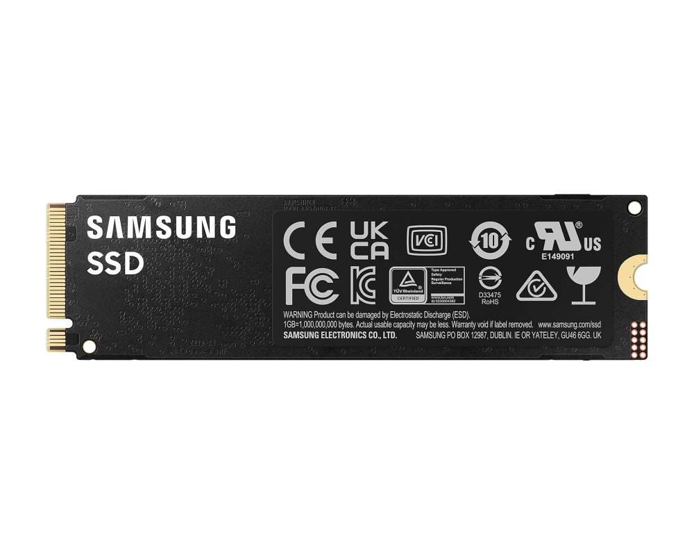 Samsung 990 PRO, PCIe 4.0, NVMe 2.0, 4TB, 2400 TBW
