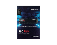 Samsung 990 PRO, PCIe 4.0, NVMe 2.0, 4TB, 2400 TBW