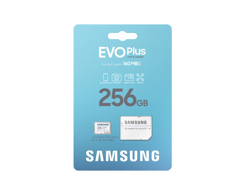 Samsung EVO PLUS (Blue Wave) 160MB/sec 256GB