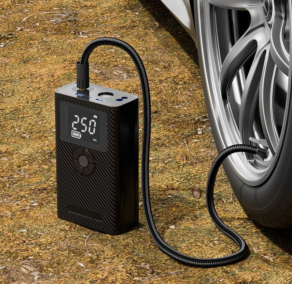 Cellect 5 in 1 hordozható indításrásegítő, powerbank és kompresszor, Fekete