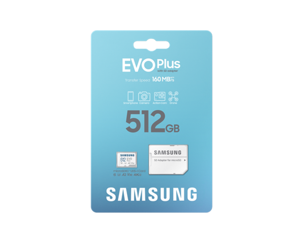 Samsung EVO PLUS (Blue Wave) 160MB/sec 512GB