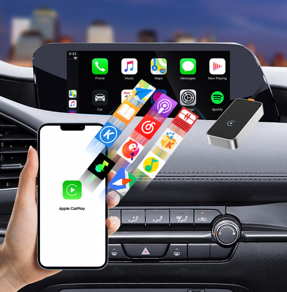 Cellect Vezeték nélküli carplay adapter, Fekete