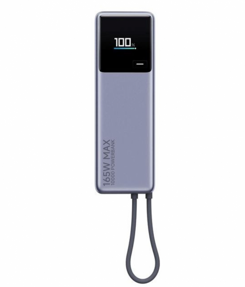 Xiaomi PowerBank 165 W 10000mAh  usb-c kábel szürke BHR9361