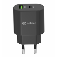 Cellect 20W hálózati gyorstöltő adapter, Fekete
