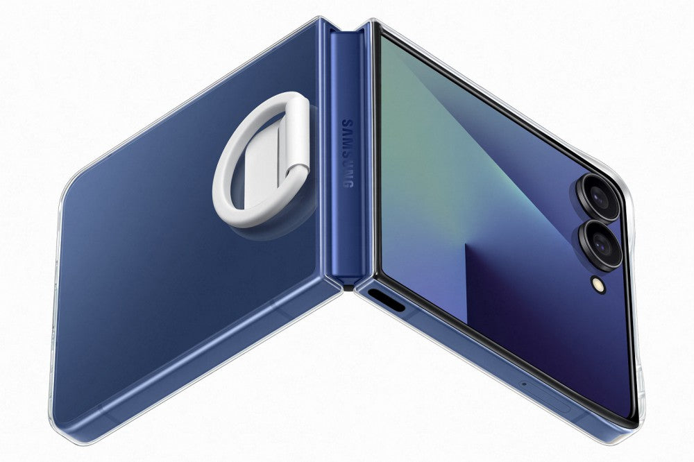 Samsung Flip 7 gyűrűs Clear slim tok