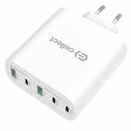 Cellect 120W hálózati gyorstöltő adapter, Fehér