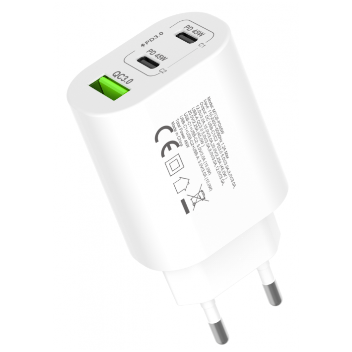 Cellect 45W fehér hálózati gyorstöltő adapter