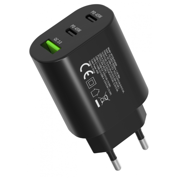 Cellect 45W fekete hálózati gyorstöltő adapter