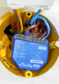 Shelly 1 Gen4 egy áramkörös Wi-Fi + Bluetooth okosrelé