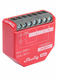 Shelly 1PM Gen4 fogyasztás mérős WiFi, Bt, Zb, Matter okosrelé