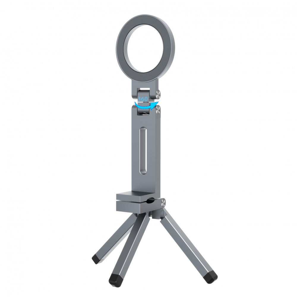 Mágneses alumínium tripod selfie stick kitámasztó funkcióval,Ezü