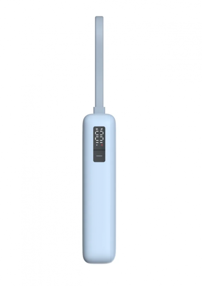 Xiaomi Power Bank 10000mAh beépített usb-c kábel világos kék BHR