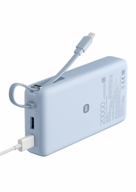Xiaomi Power Bank 20000mAh beépített usb-c kábel világos kék BHR