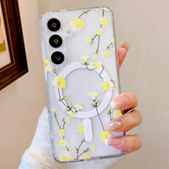 Cellect Samsung Galaxy A57 mágneses virág mintás lézernyomott tok