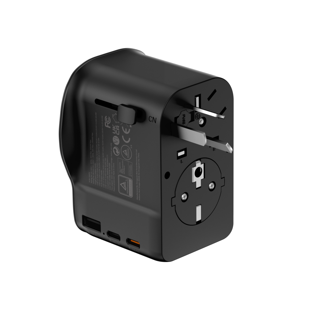 Cellect Utazó adapter 65W, 2 USB-C, 1 USB-A UK/CN/EU standard