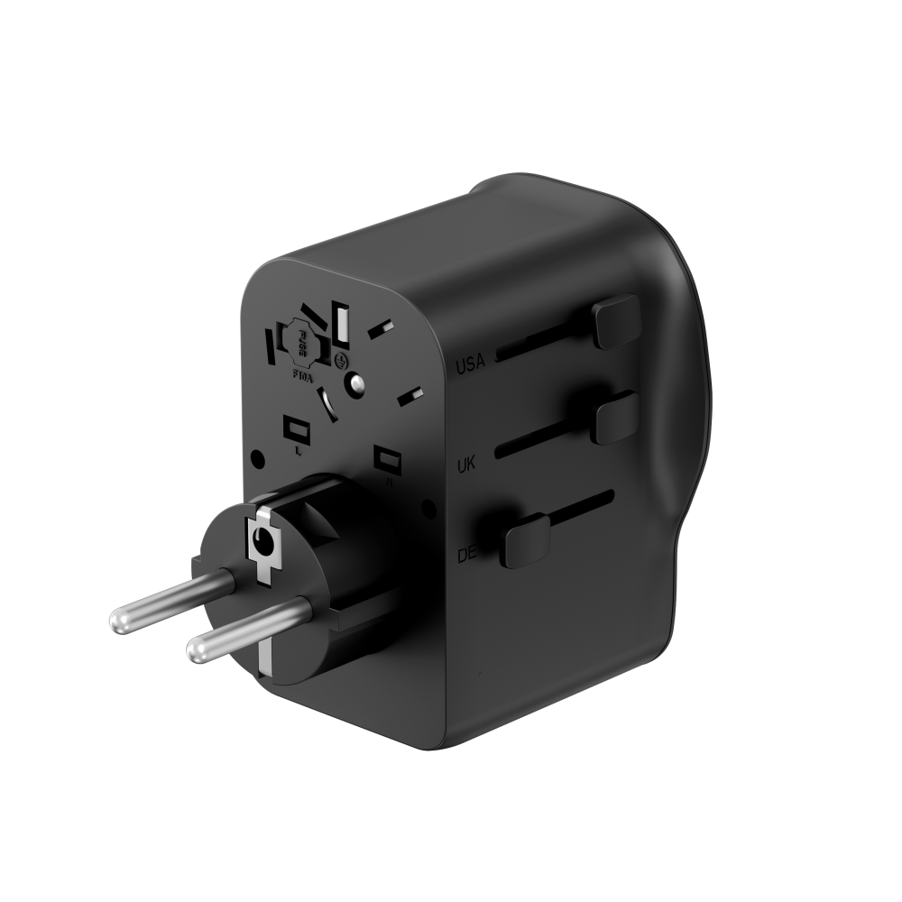 Cellect Utazó adapter 65W, 2 USB-C, 1 USB-A UK/CN/EU standard