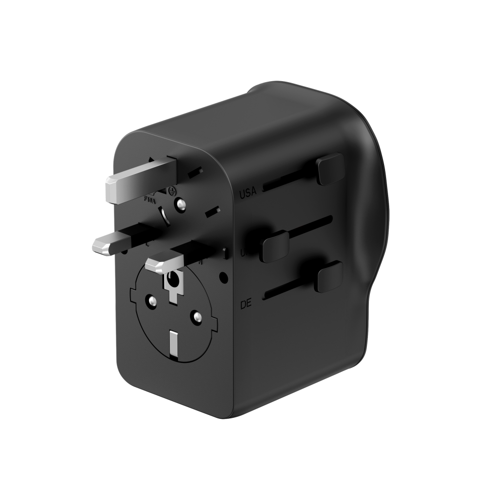 Cellect Utazó adapter 65W, 2 USB-C, 1 USB-A UK/CN/EU standard