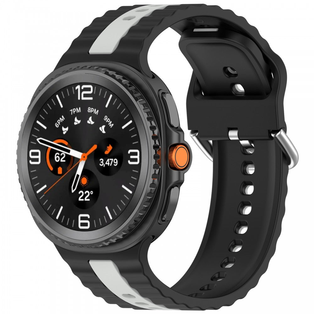 Samsung Galaxy Watch 8/Classic óraszíj szürke csíkokkal