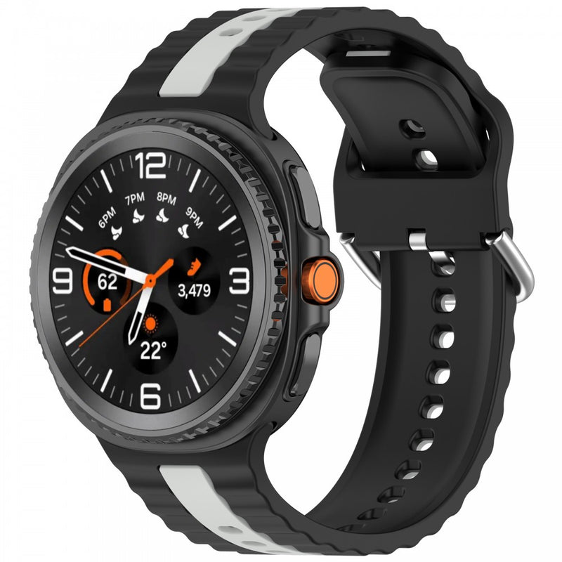 Samsung Galaxy Watch 8/Classic óraszíj szürke csíkokkal