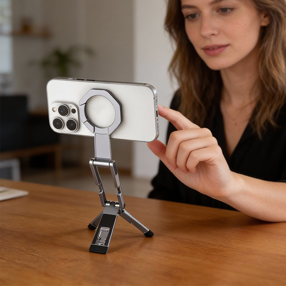 Cellect Mágneses mini alumínium tripod selfie stick összecsukható
