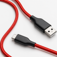 Cellect USB-A és USB-C adat és töltőkábel, Piros, 100 cm