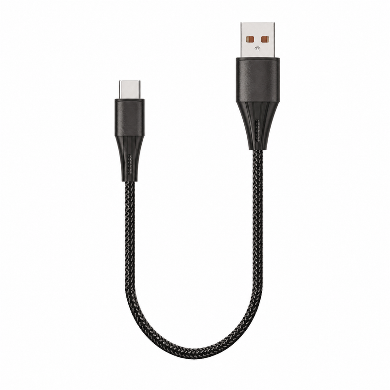 Cellect USB-A és USB-C adat és töltőkábel, 50 cm, Fekete