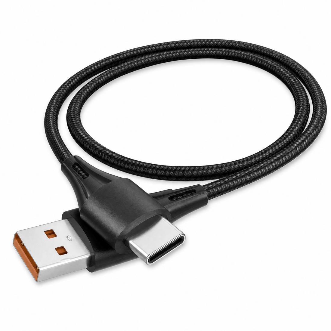 Cellect USB-A és USB-C adat és töltőkábel, 50 cm, Fekete