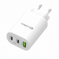 Cellect 65W hálózati gyorstöltő adapter, Fehér