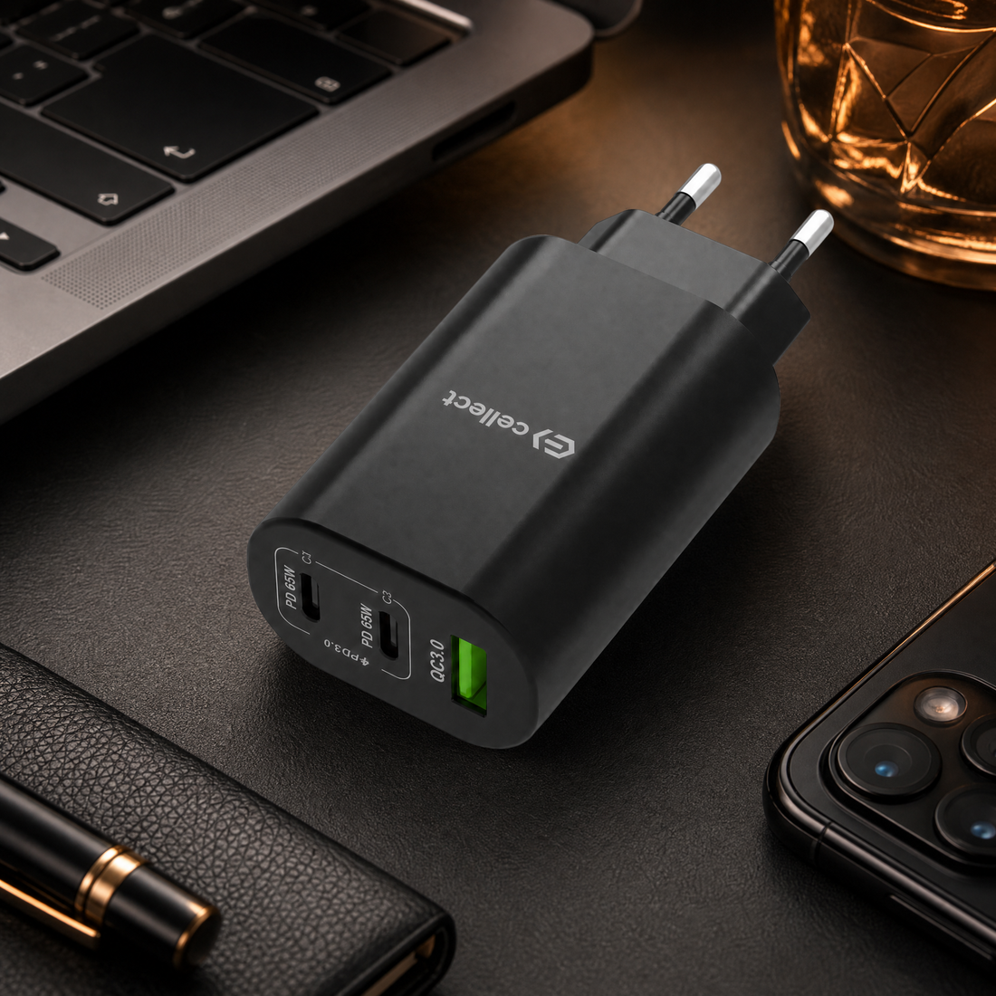 Cellect 65W hálózati gyorstöltő adapter