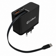 Cellect 65W hálózati gyorstöltő adapter visszahúzható kábellel