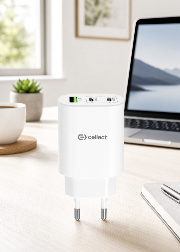 Cellect 45W fehér hálózati gyorstöltő adapter