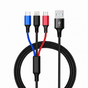 Cellect 3-in-1 adat és töltőkábel USB-A csatlakozóval, 100 cm