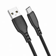 Cellect USB-A és USB-C adat és töltőkábel, 200 cm, Fekete